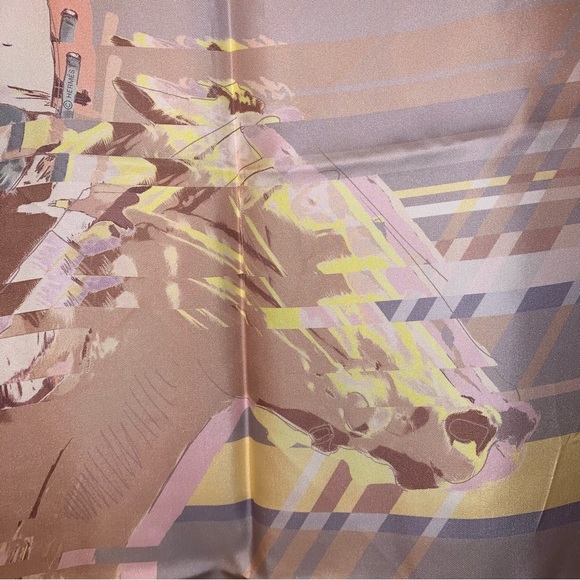 RARE! auth HERMÈS silk twill PHOTO FINISH scarf - Picture 15 of 16